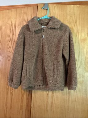 Athleta Kids Sherpa Puffer Jacket in Brown